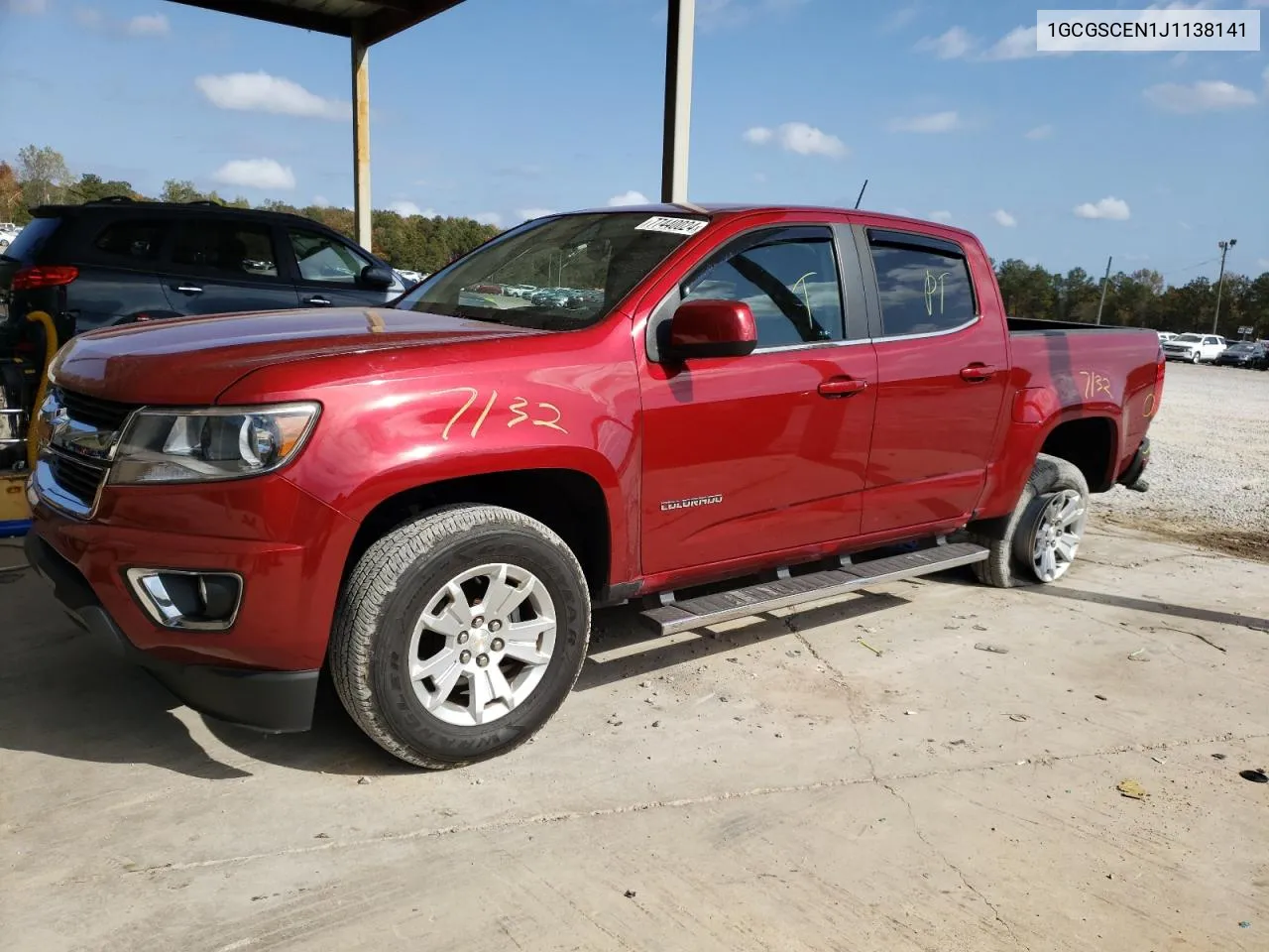 2018 Chevrolet Colorado Lt VIN: 1GCGSCEN1J1138141 Lot: 77440024