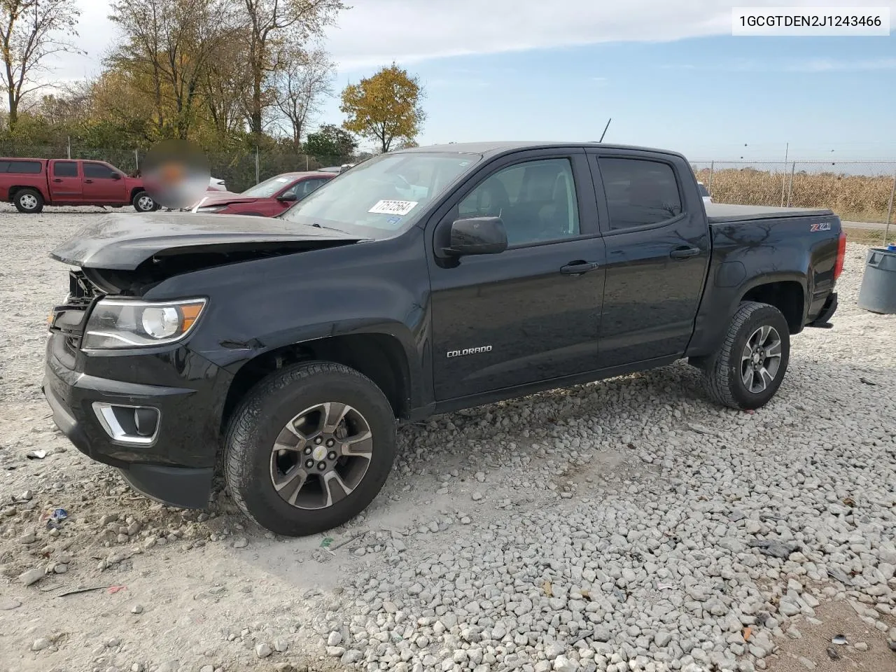 2018 Chevrolet Colorado Z71 VIN: 1GCGTDEN2J1243466 Lot: 77572564