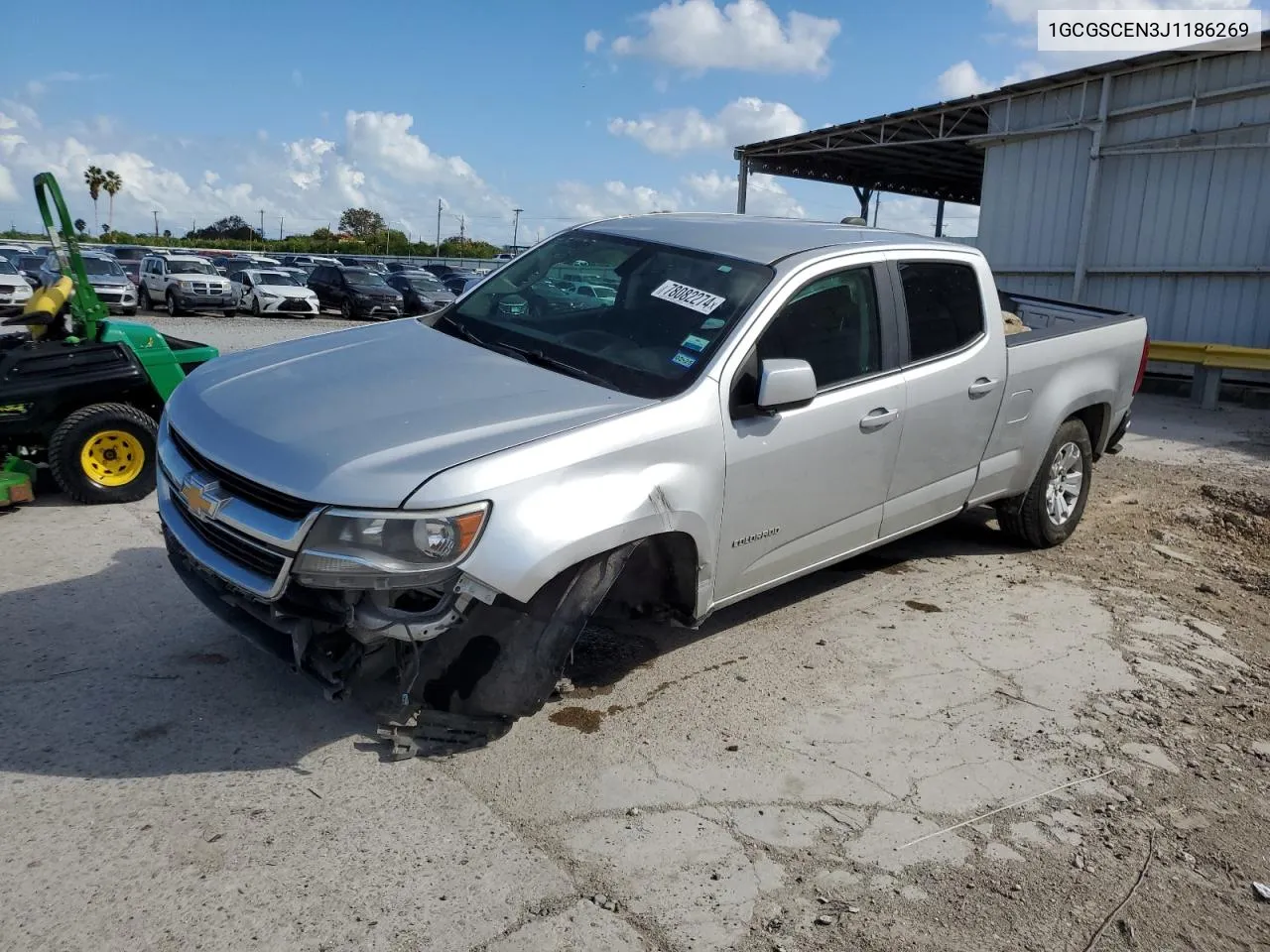 2018 Chevrolet Colorado Lt VIN: 1GCGSCEN3J1186269 Lot: 78082274