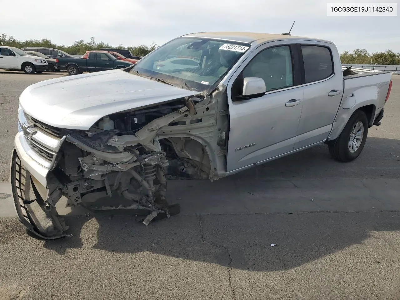 2018 Chevrolet Colorado Lt VIN: 1GCGSCE19J1142340 Lot: 78221714