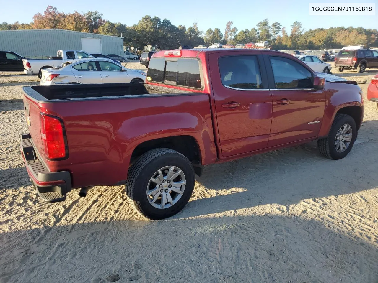 2018 Chevrolet Colorado Lt VIN: 1GCGSCEN7J1159818 Lot: 78494134