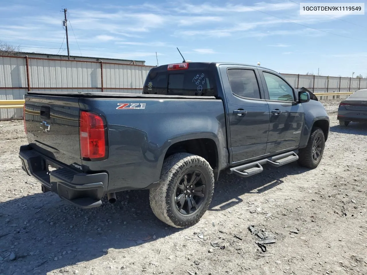 2019 Chevrolet Colorado Z71 VIN: 1GCGTDEN9K1119549 Lot: 42272133