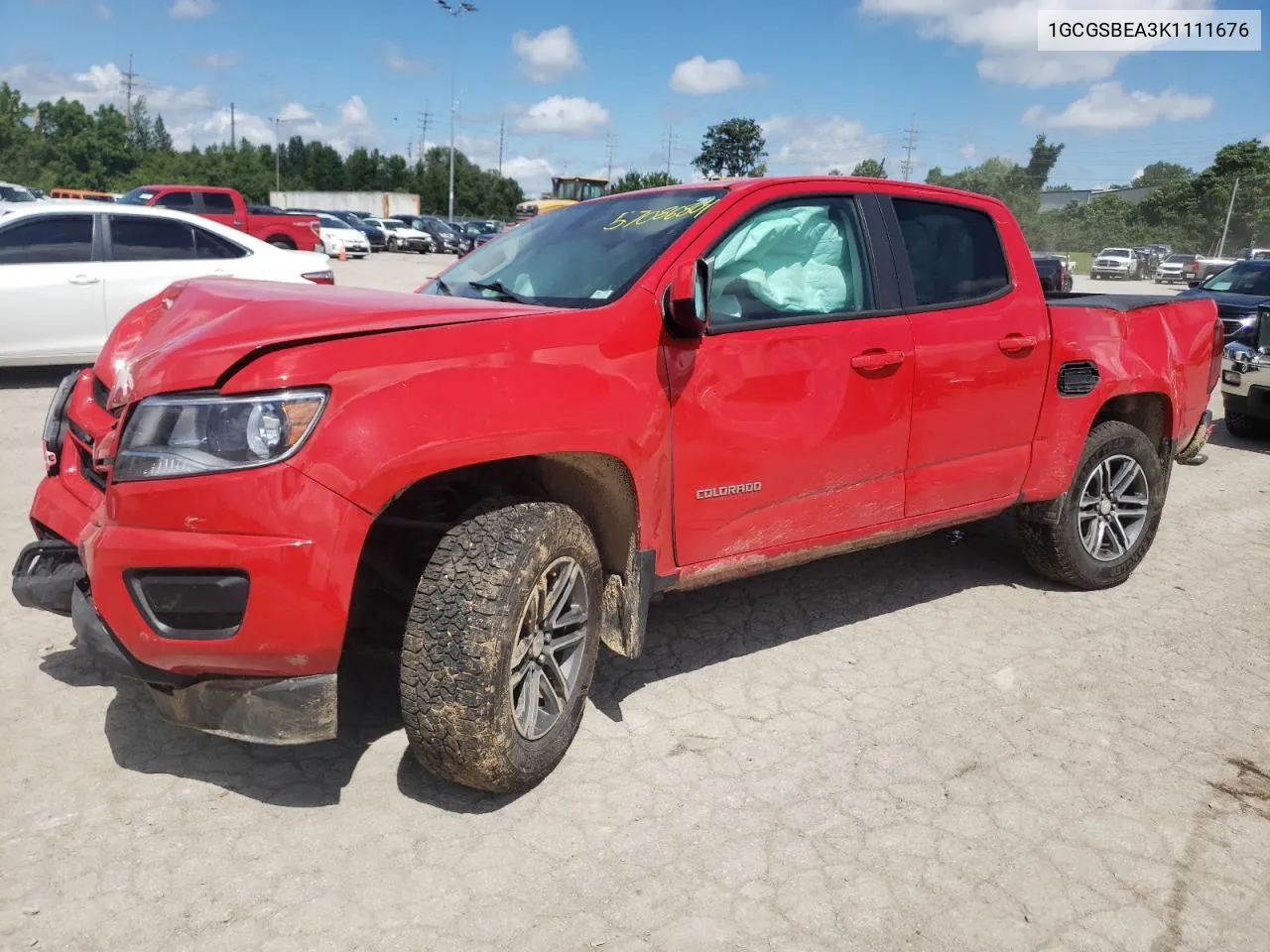 2019 Chevrolet Colorado VIN: 1GCGSBEA3K1111676 Lot: 57086804