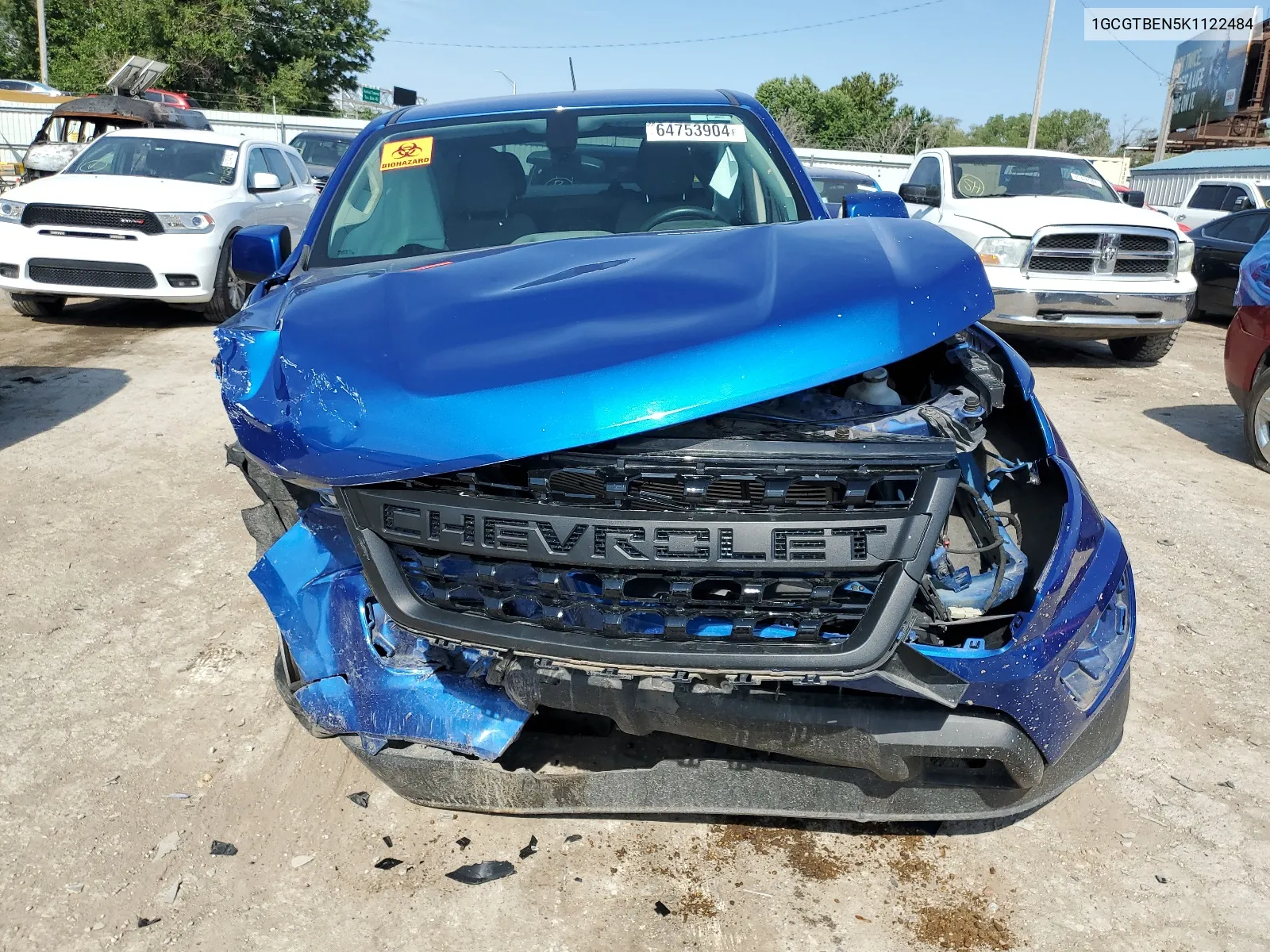 2019 Chevrolet Colorado VIN: 1GCGTBEN5K1122484 Lot: 64753904