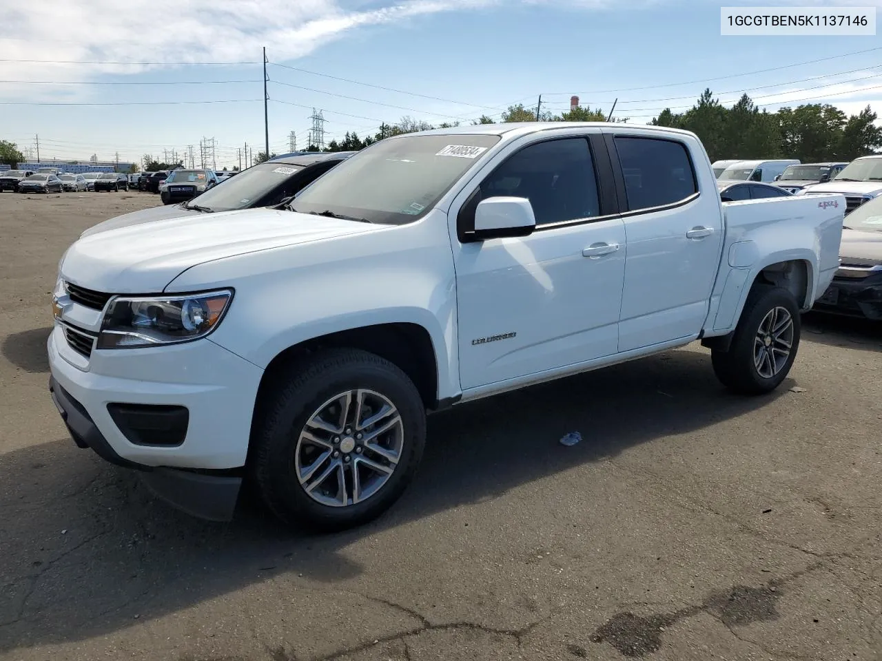 2019 Chevrolet Colorado VIN: 1GCGTBEN5K1137146 Lot: 71480534