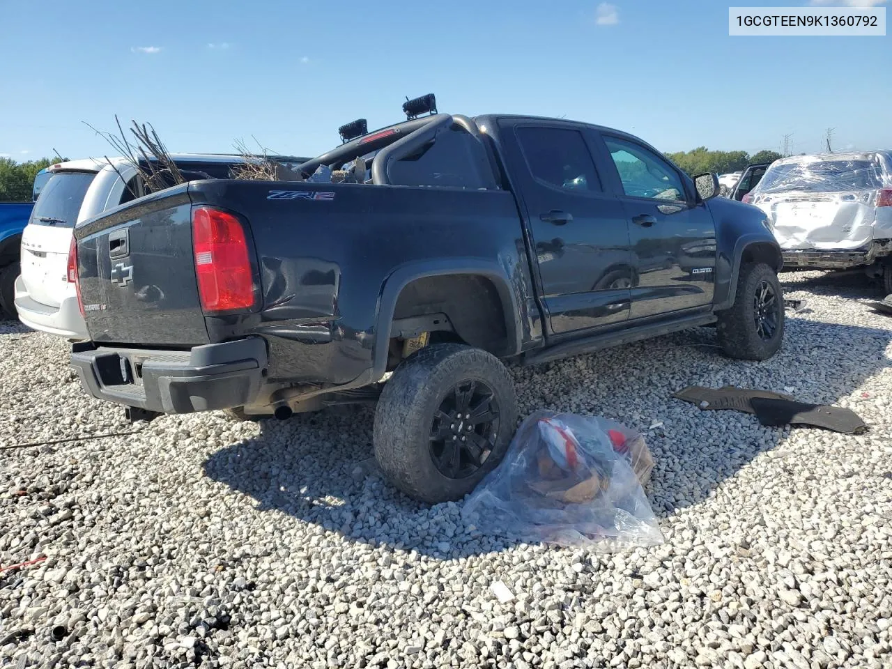 2019 Chevrolet Colorado Zr2 VIN: 1GCGTEEN9K1360792 Lot: 72264224