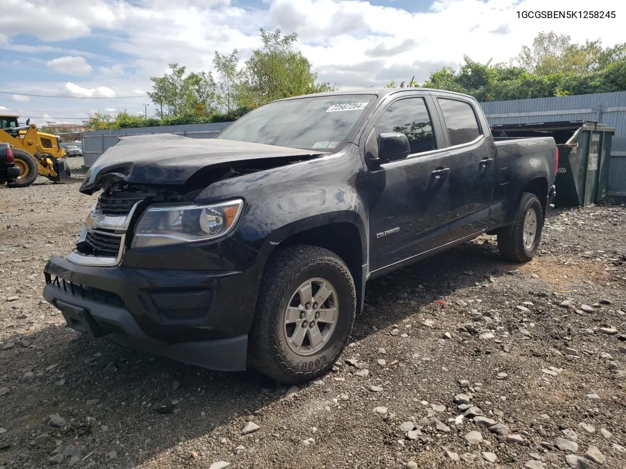 2019 Chevrolet Colorado VIN: 1GCGSBEN5K1258245 Lot: 72587284