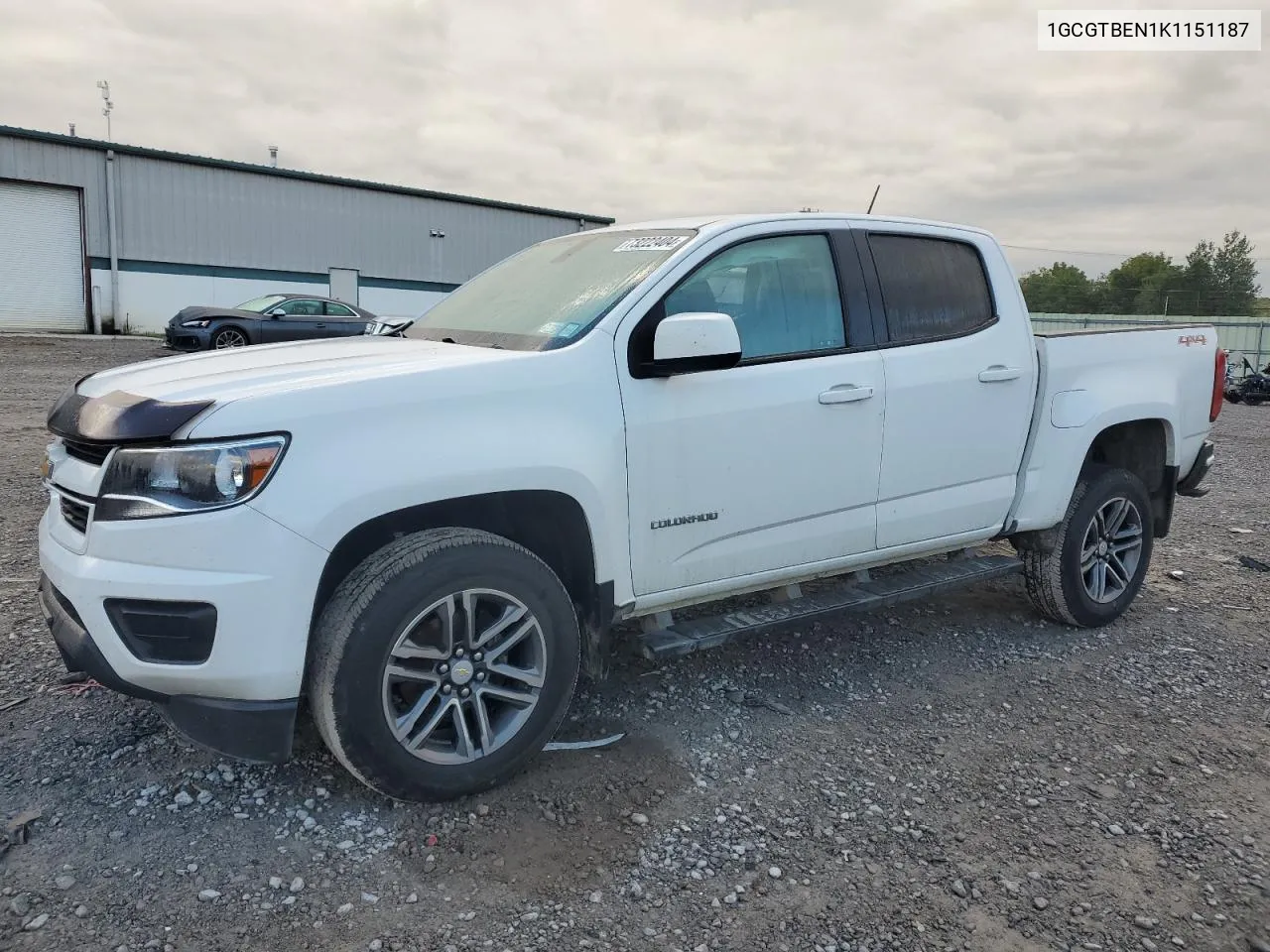 2019 Chevrolet Colorado VIN: 1GCGTBEN1K1151187 Lot: 73222404