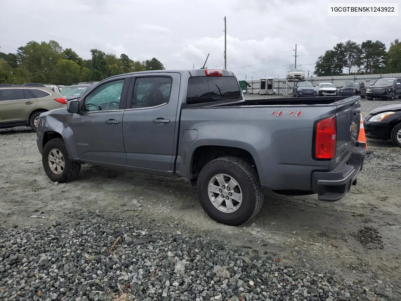 2019 Chevrolet Colorado VIN: 1GCGTBEN5K1243922 Lot: 73336444