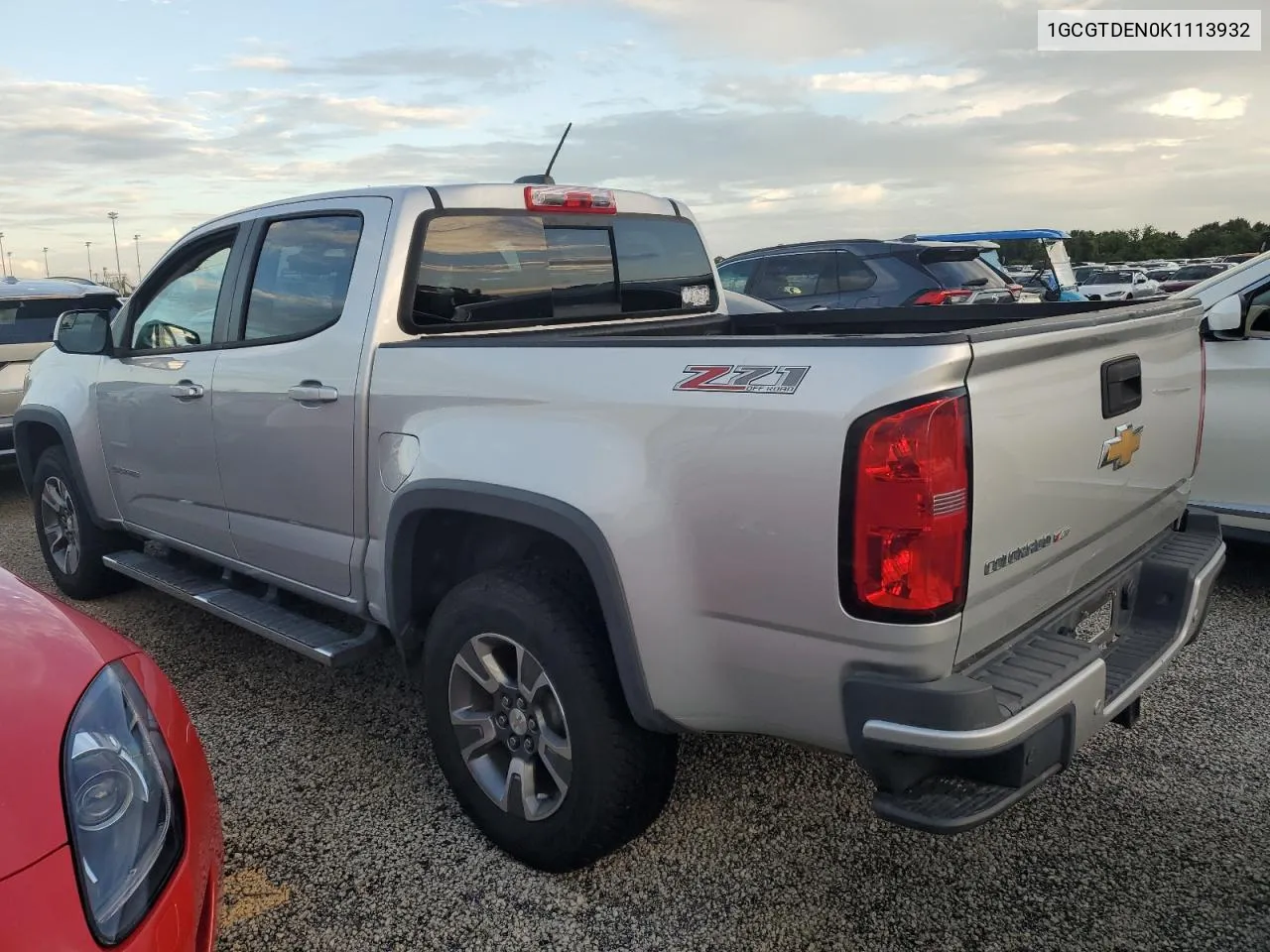 1GCGTDEN0K1113932 2019 Chevrolet Colorado Z71