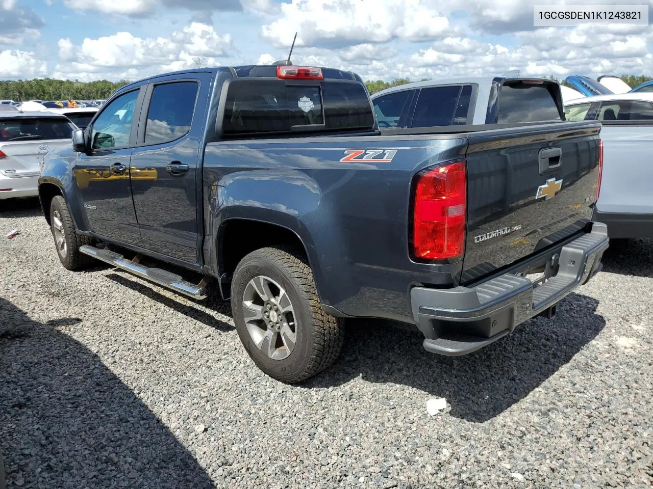 2019 Chevrolet Colorado Z71 VIN: 1GCGSDEN1K1243821 Lot: 74143874