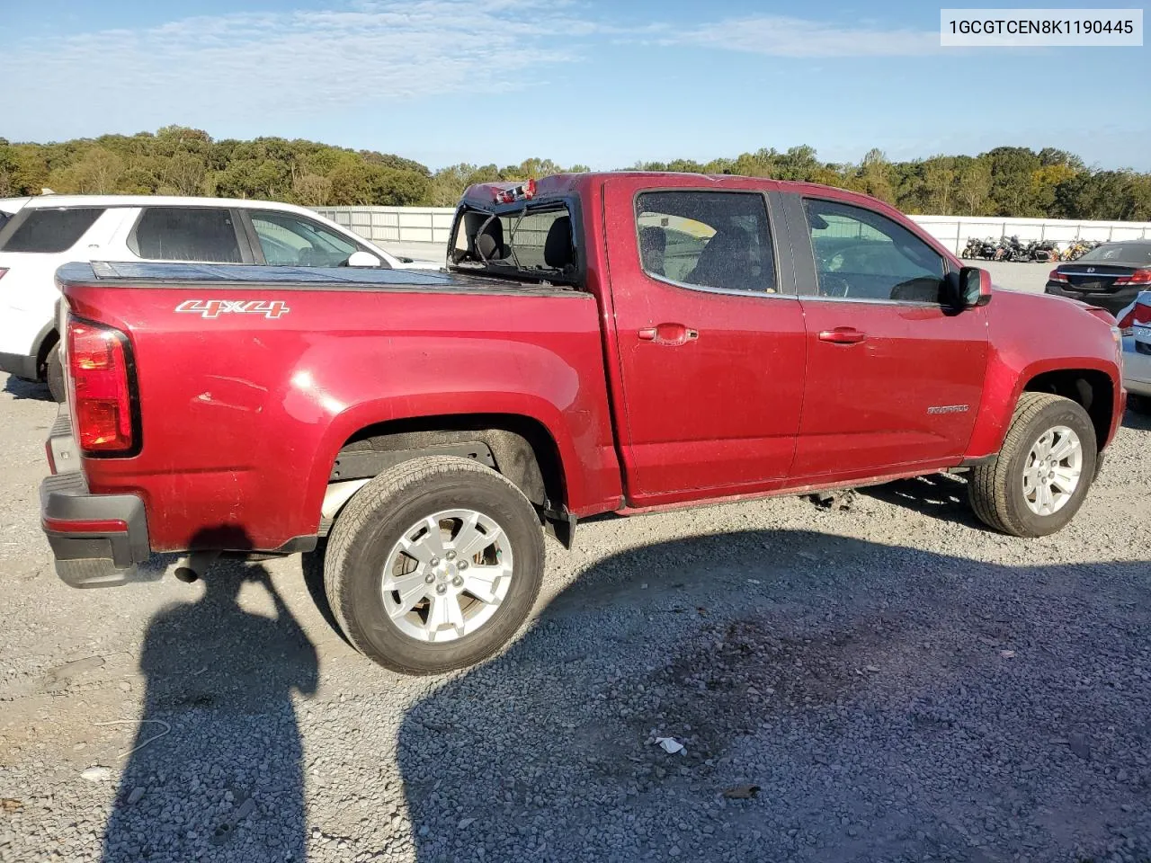 2019 Chevrolet Colorado Lt VIN: 1GCGTCEN8K1190445 Lot: 75335304