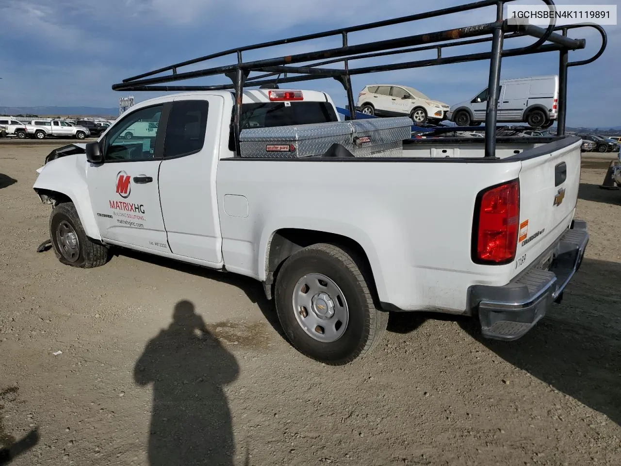 2019 Chevrolet Colorado VIN: 1GCHSBEN4K1119891 Lot: 75432054