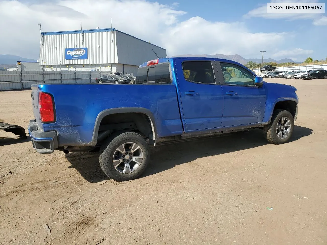 2019 Chevrolet Colorado Z71 VIN: 1GCGTDEN1K1165067 Lot: 75817084