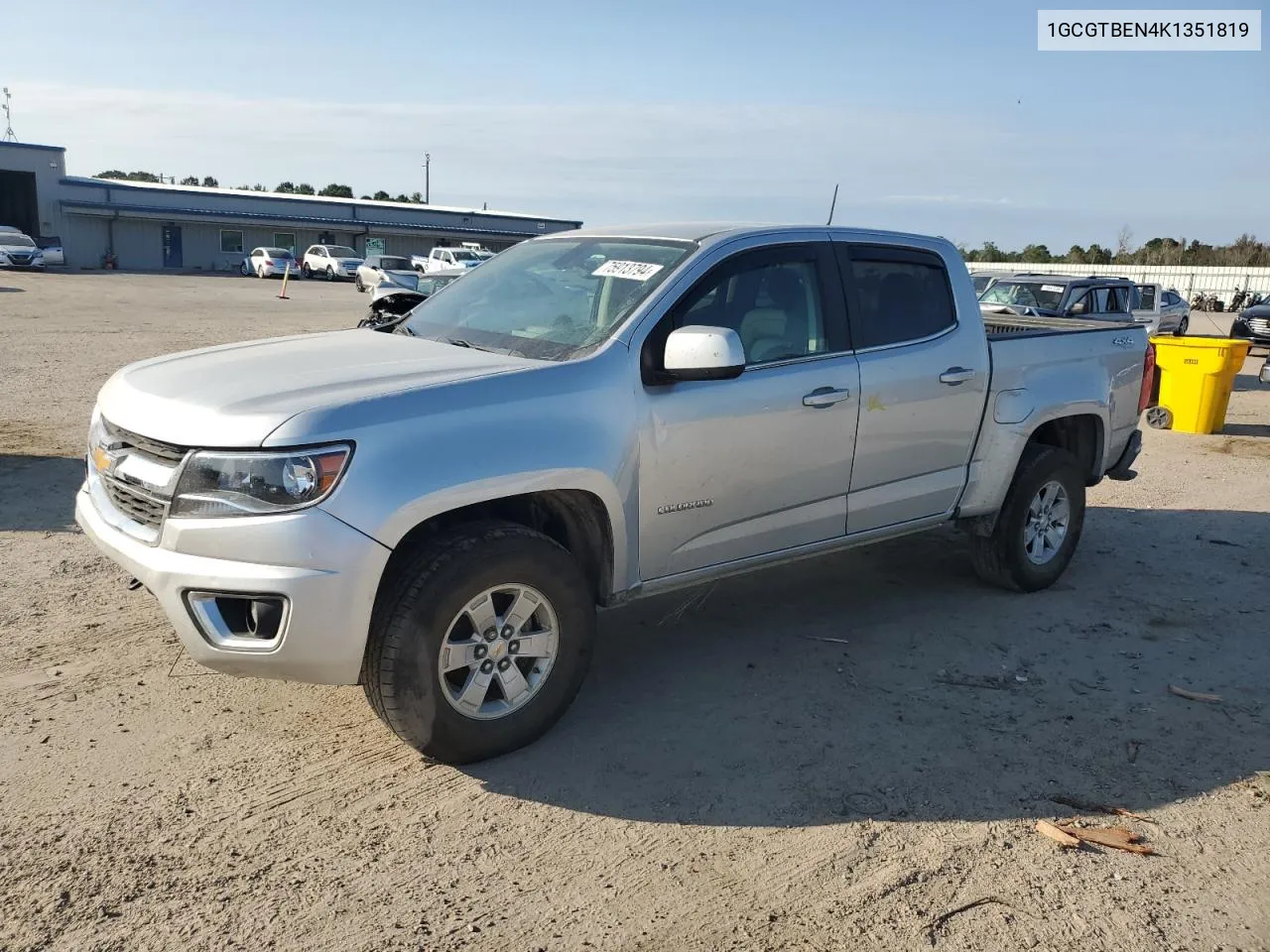 2019 Chevrolet Colorado VIN: 1GCGTBEN4K1351819 Lot: 75913794