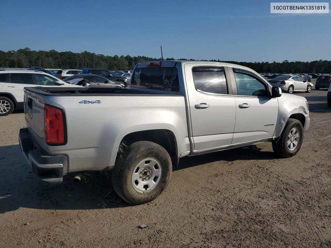 2019 Chevrolet Colorado VIN: 1GCGTBEN4K1351819 Lot: 75913794