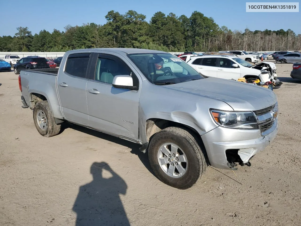 2019 Chevrolet Colorado VIN: 1GCGTBEN4K1351819 Lot: 75913794