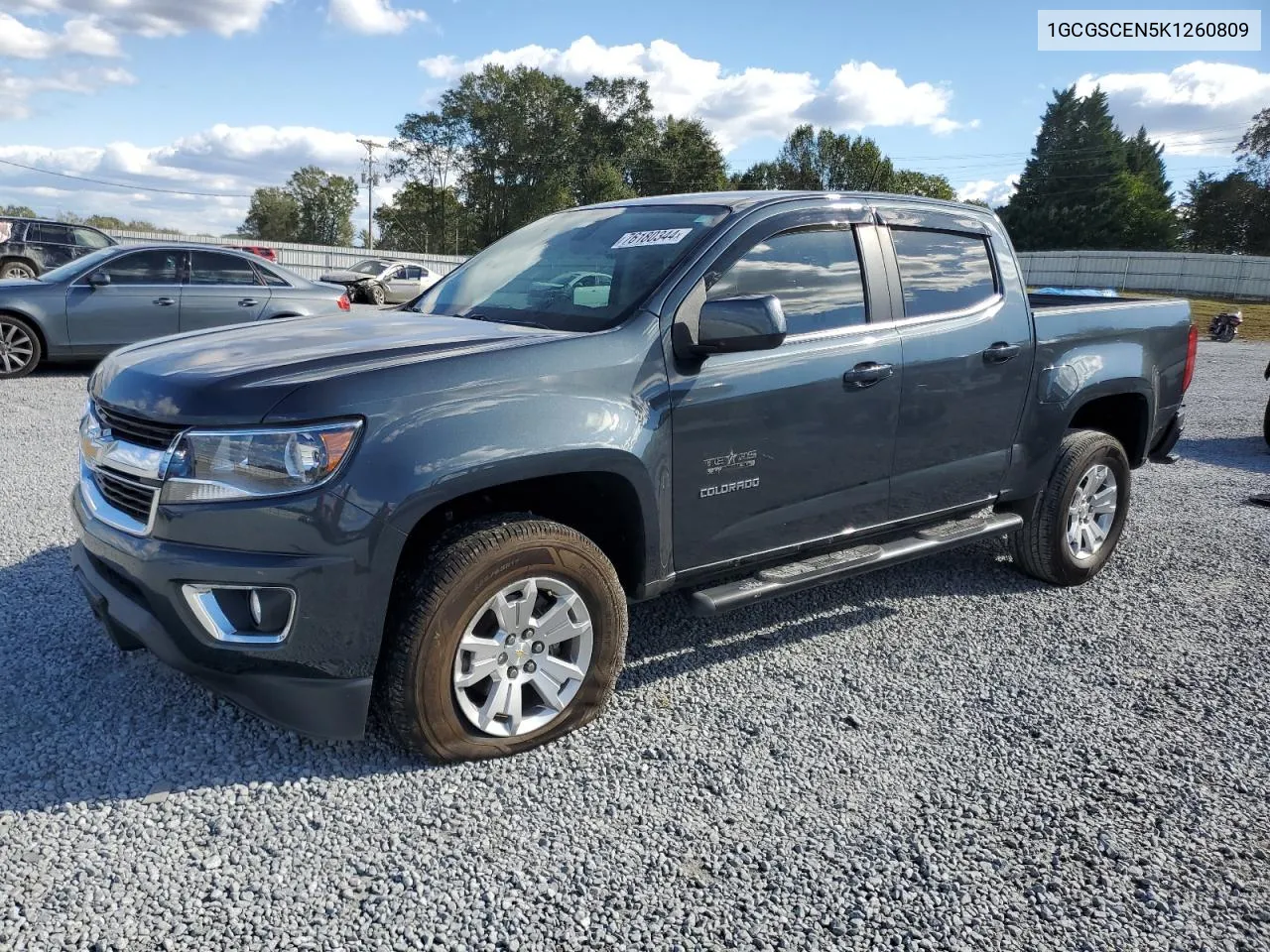 2019 Chevrolet Colorado Lt VIN: 1GCGSCEN5K1260809 Lot: 76180344