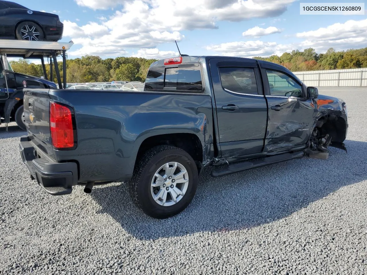 2019 Chevrolet Colorado Lt VIN: 1GCGSCEN5K1260809 Lot: 76180344