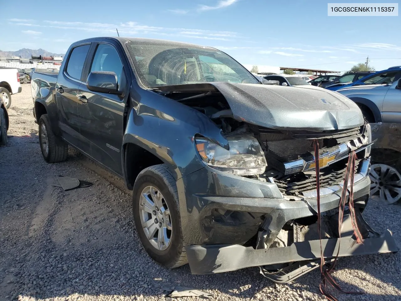 2019 Chevrolet Colorado Lt VIN: 1GCGSCEN6K1115357 Lot: 76206514