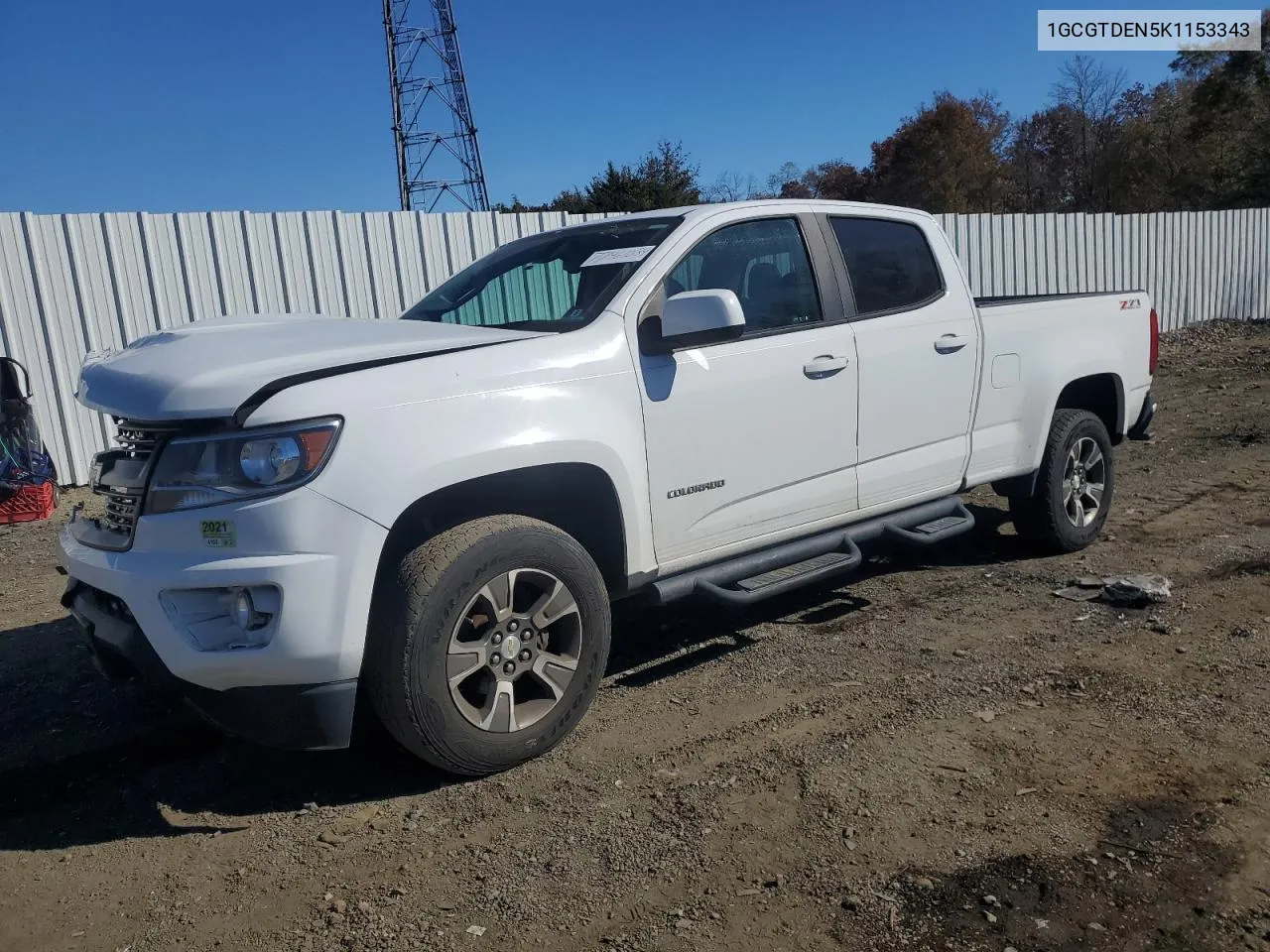 2019 Chevrolet Colorado Z71 VIN: 1GCGTDEN5K1153343 Lot: 77461034