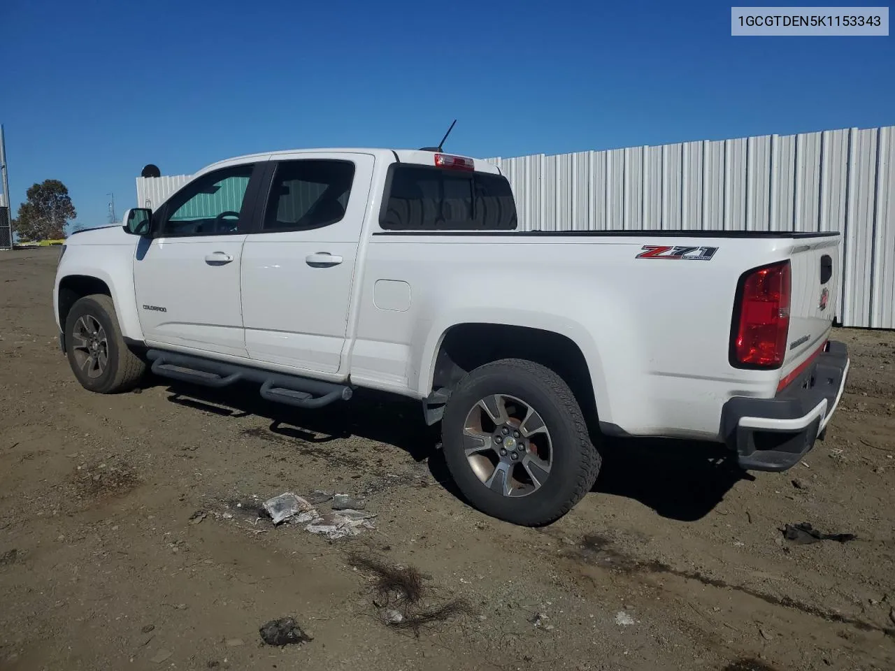 2019 Chevrolet Colorado Z71 VIN: 1GCGTDEN5K1153343 Lot: 77461034