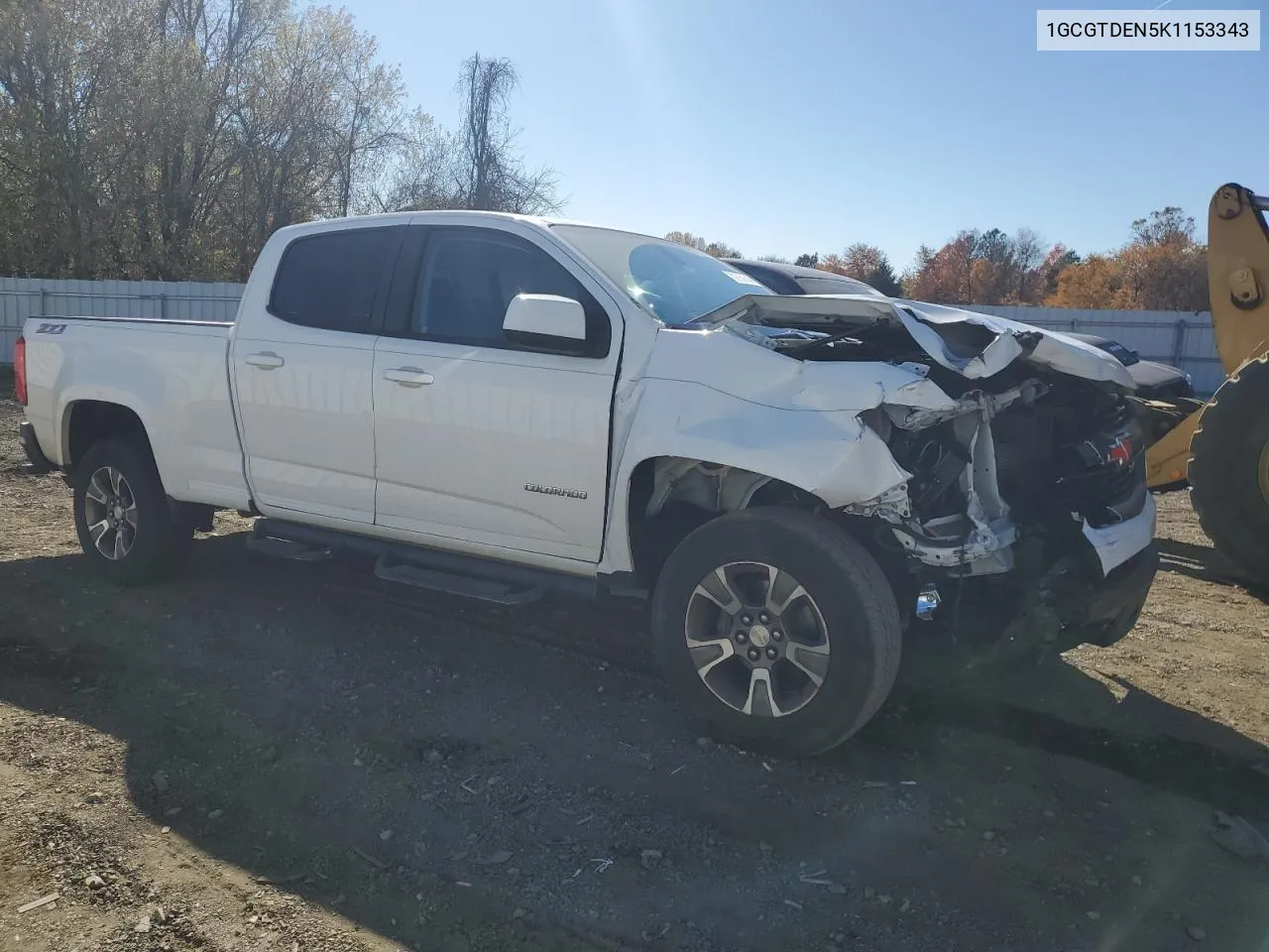 2019 Chevrolet Colorado Z71 VIN: 1GCGTDEN5K1153343 Lot: 77461034