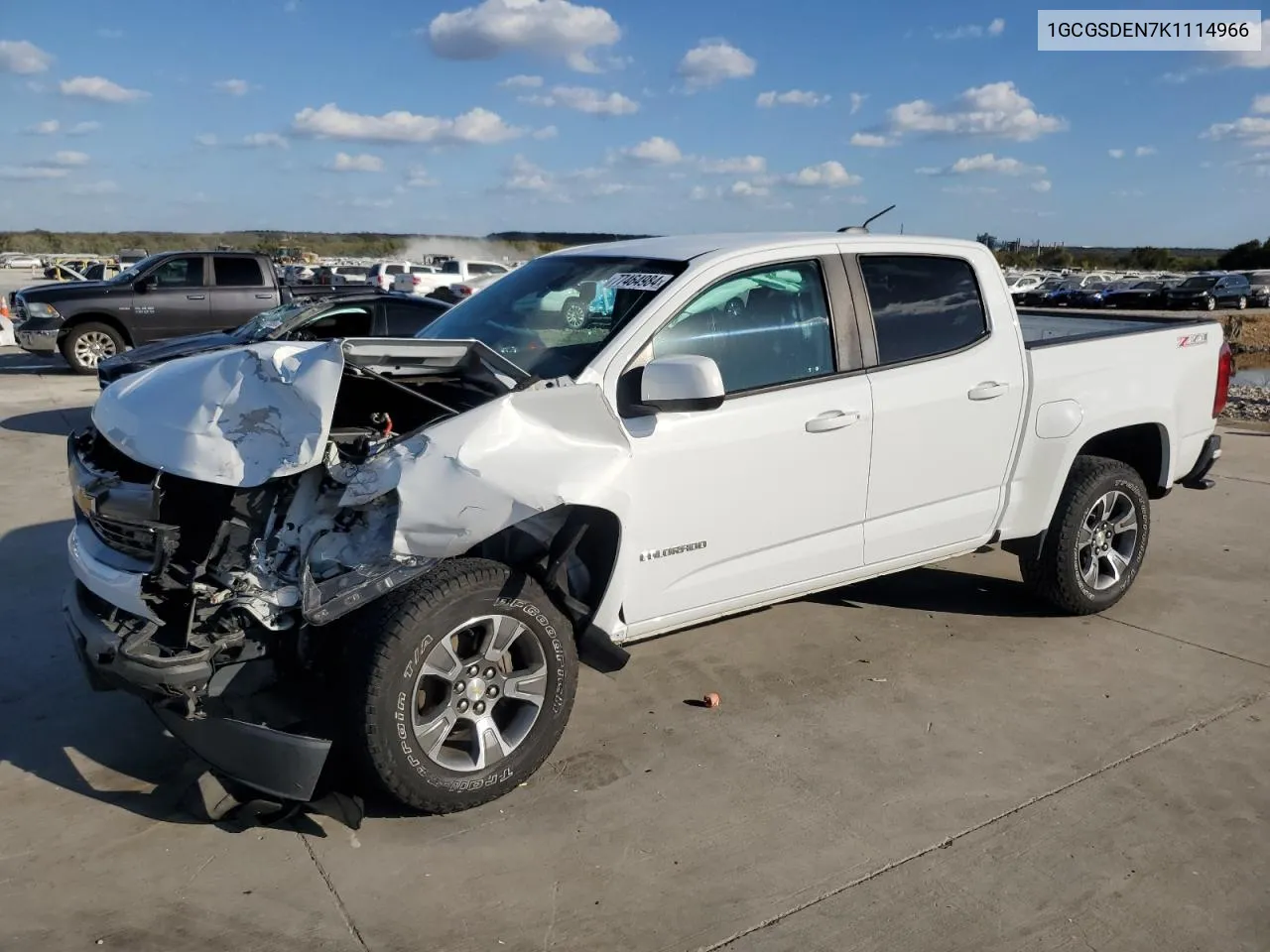 2019 Chevrolet Colorado Z71 VIN: 1GCGSDEN7K1114966 Lot: 77464984