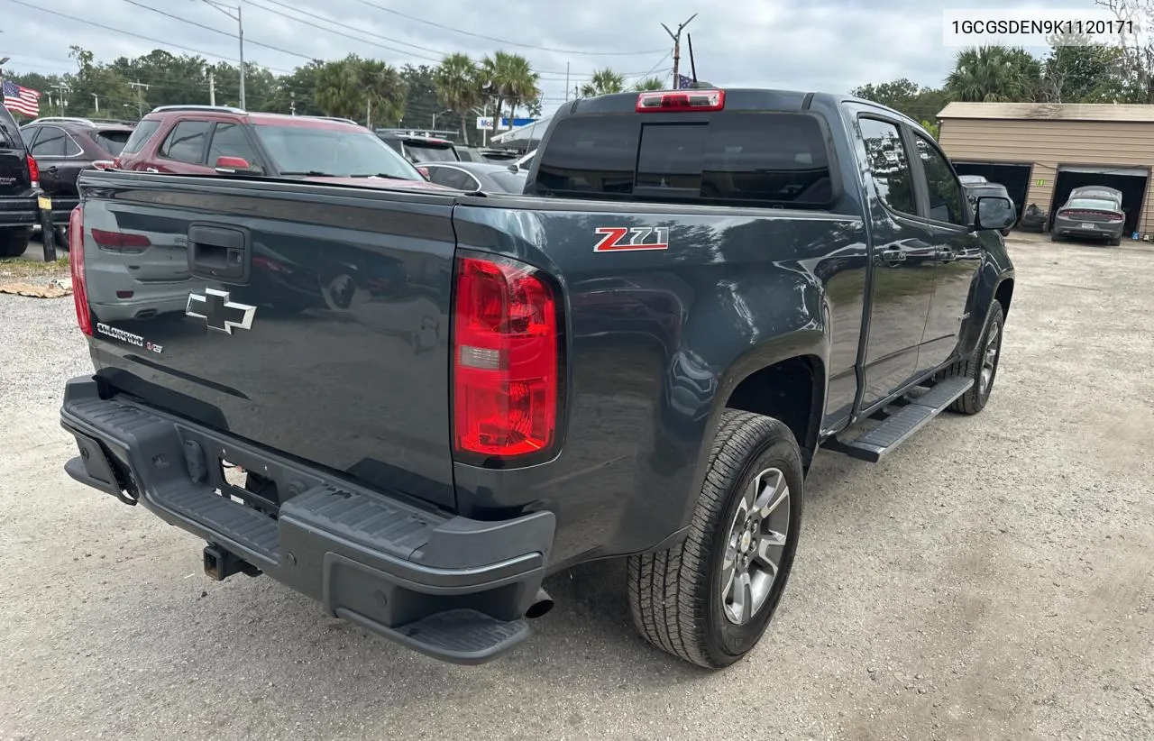 2019 Chevrolet Colorado Z71 VIN: 1GCGSDEN9K1120171 Lot: 78436654