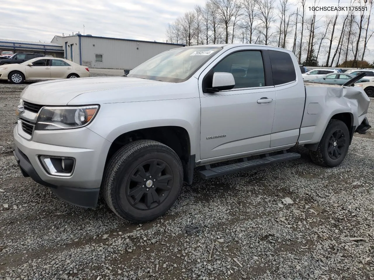 2019 Chevrolet Colorado Lt VIN: 1GCHSCEA3K1175551 Lot: 79505114