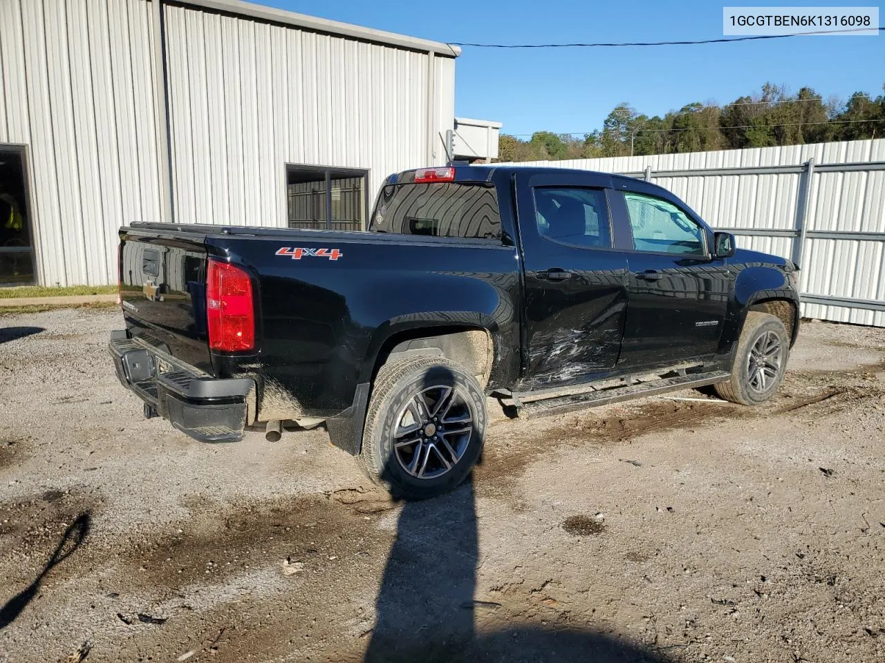 2019 Chevrolet Colorado VIN: 1GCGTBEN6K1316098 Lot: 80322504