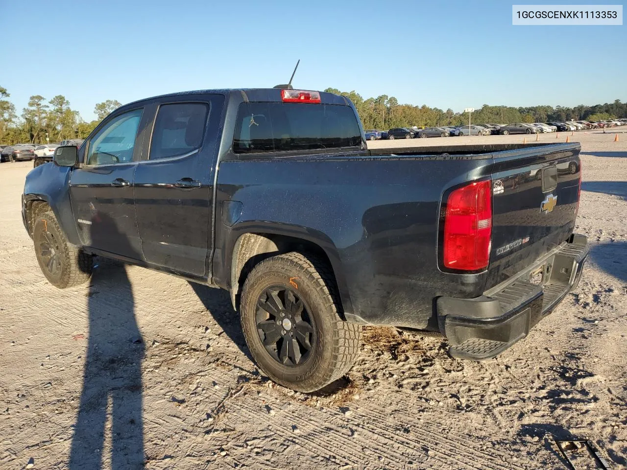 2019 Chevrolet Colorado Lt VIN: 1GCGSCENXK1113353 Lot: 81098074