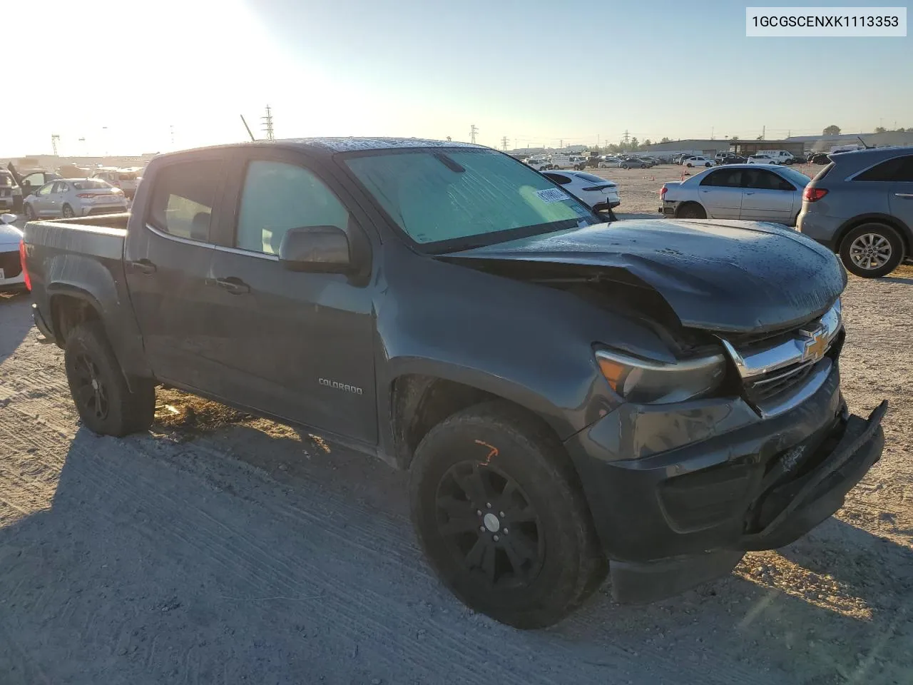 2019 Chevrolet Colorado Lt VIN: 1GCGSCENXK1113353 Lot: 81098074