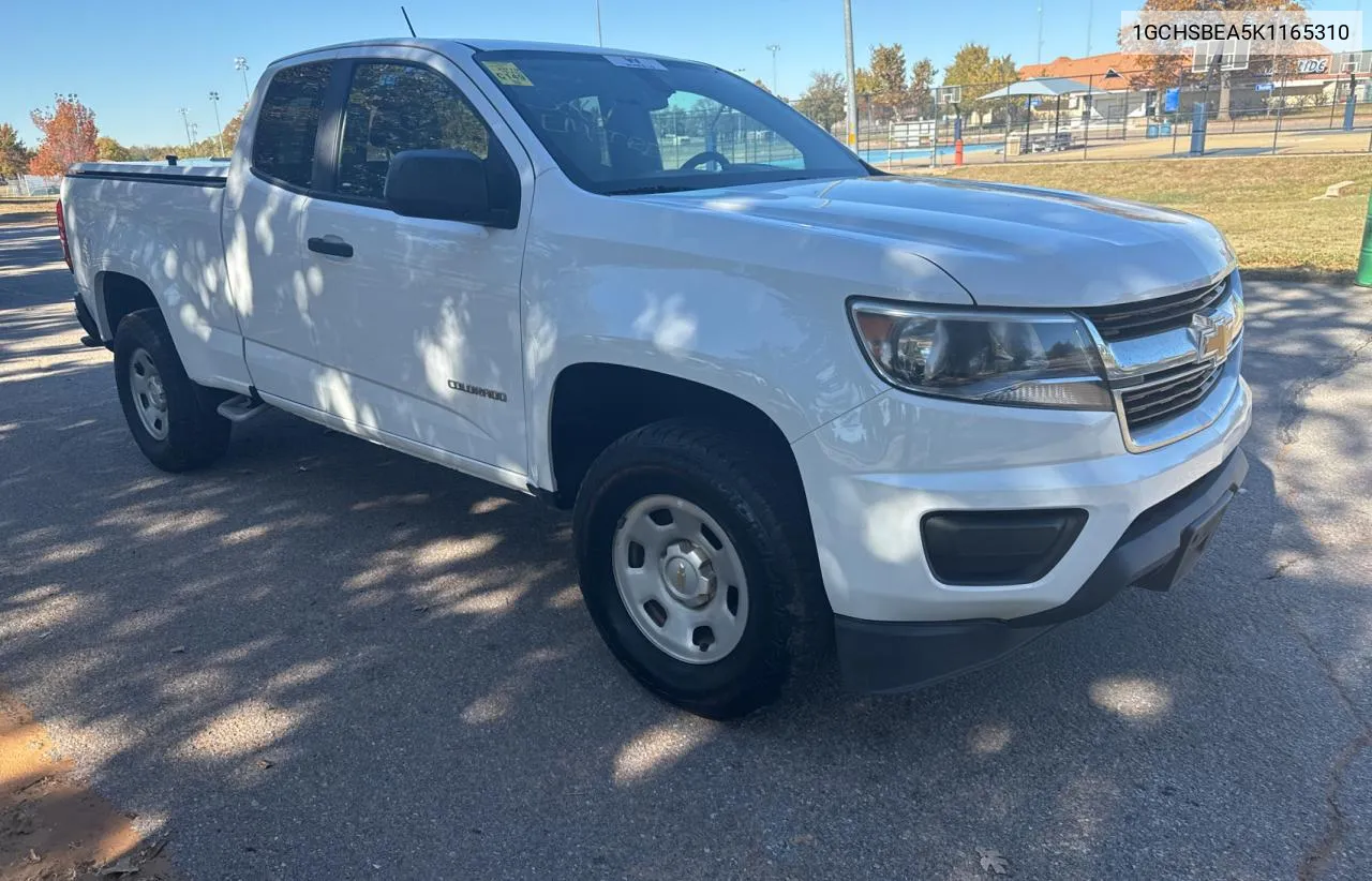 2019 Chevrolet Colorado VIN: 1GCHSBEA5K1165310 Lot: 81106324