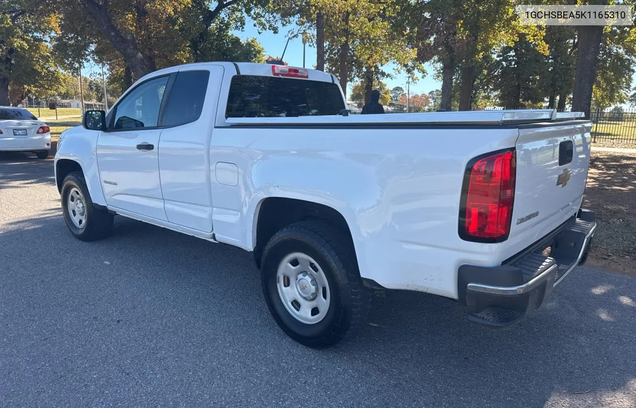 2019 Chevrolet Colorado VIN: 1GCHSBEA5K1165310 Lot: 81106324