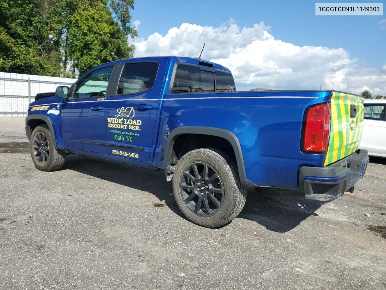 2020 Chevrolet Colorado Lt VIN: 1GCGTCEN1L1149303 Lot: 71911994