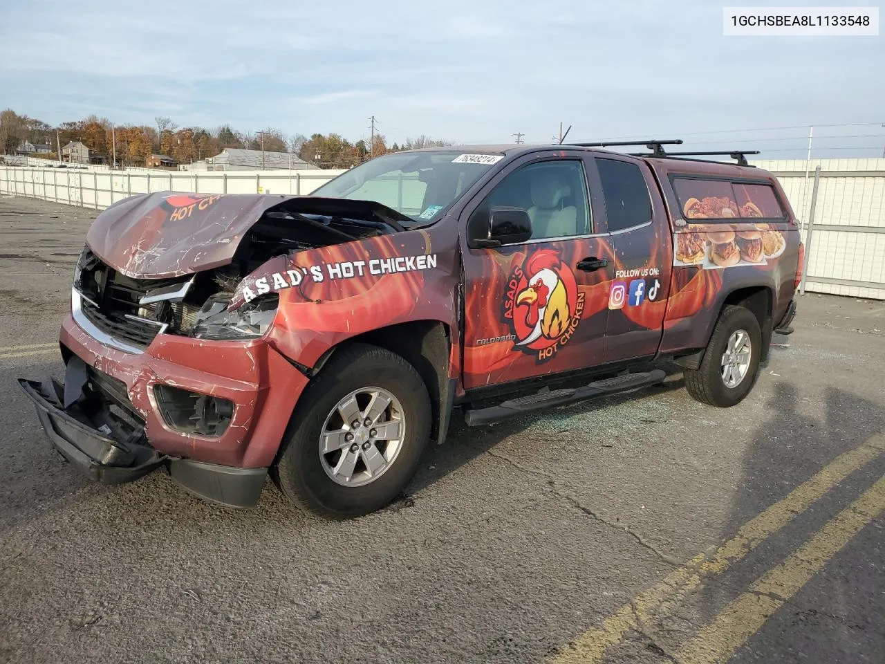 2020 Chevrolet Colorado VIN: 1GCHSBEA8L1133548 Lot: 76348214