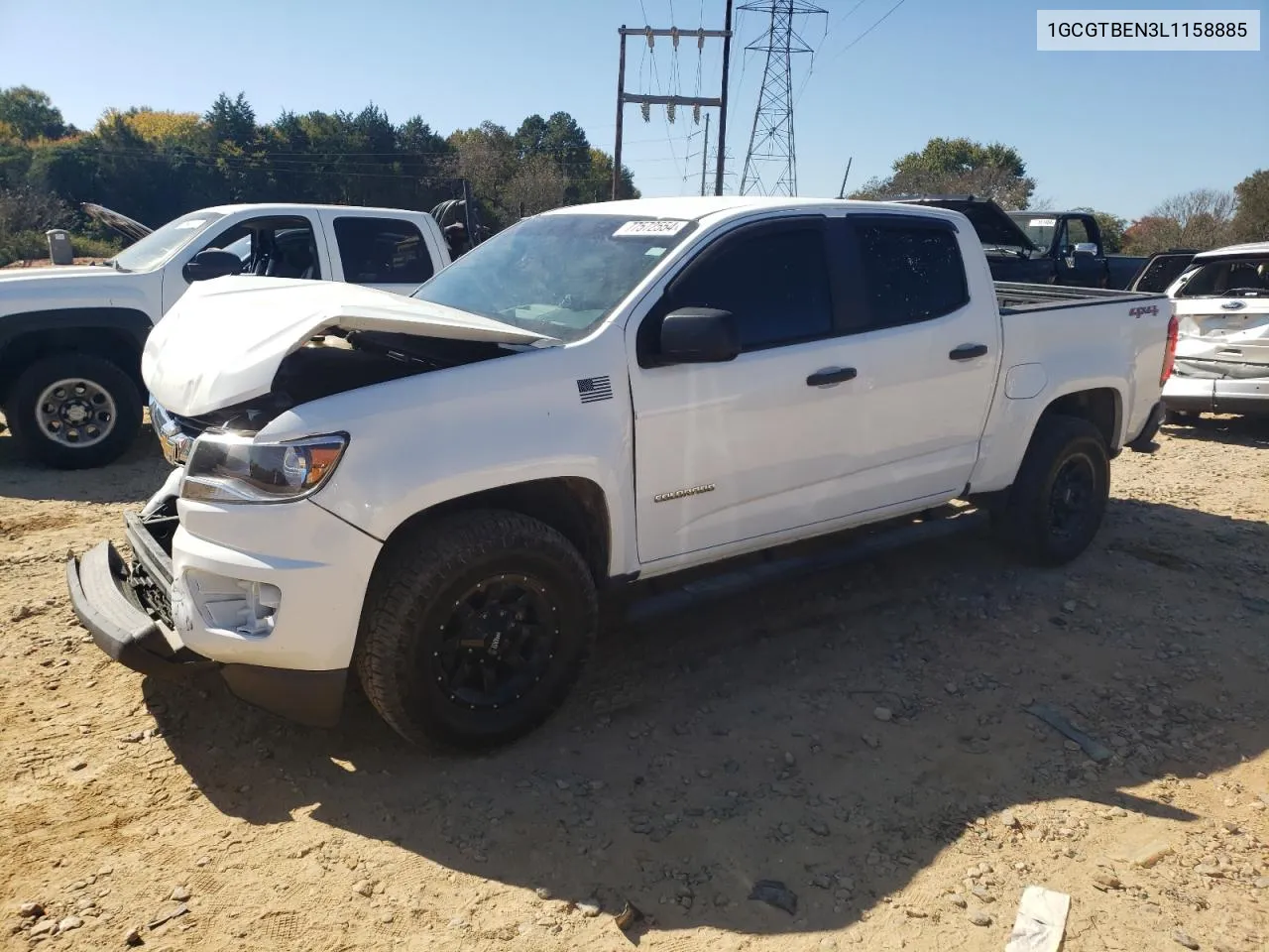 2020 Chevrolet Colorado VIN: 1GCGTBEN3L1158885 Lot: 77572554