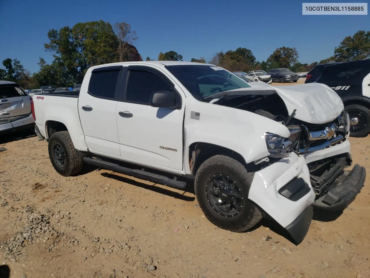 2020 Chevrolet Colorado VIN: 1GCGTBEN3L1158885 Lot: 77572554