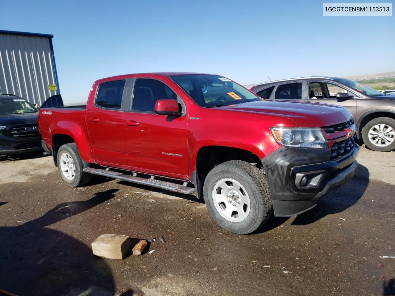 1GCGTCEN8M1153513 2021 Chevrolet Colorado Lt