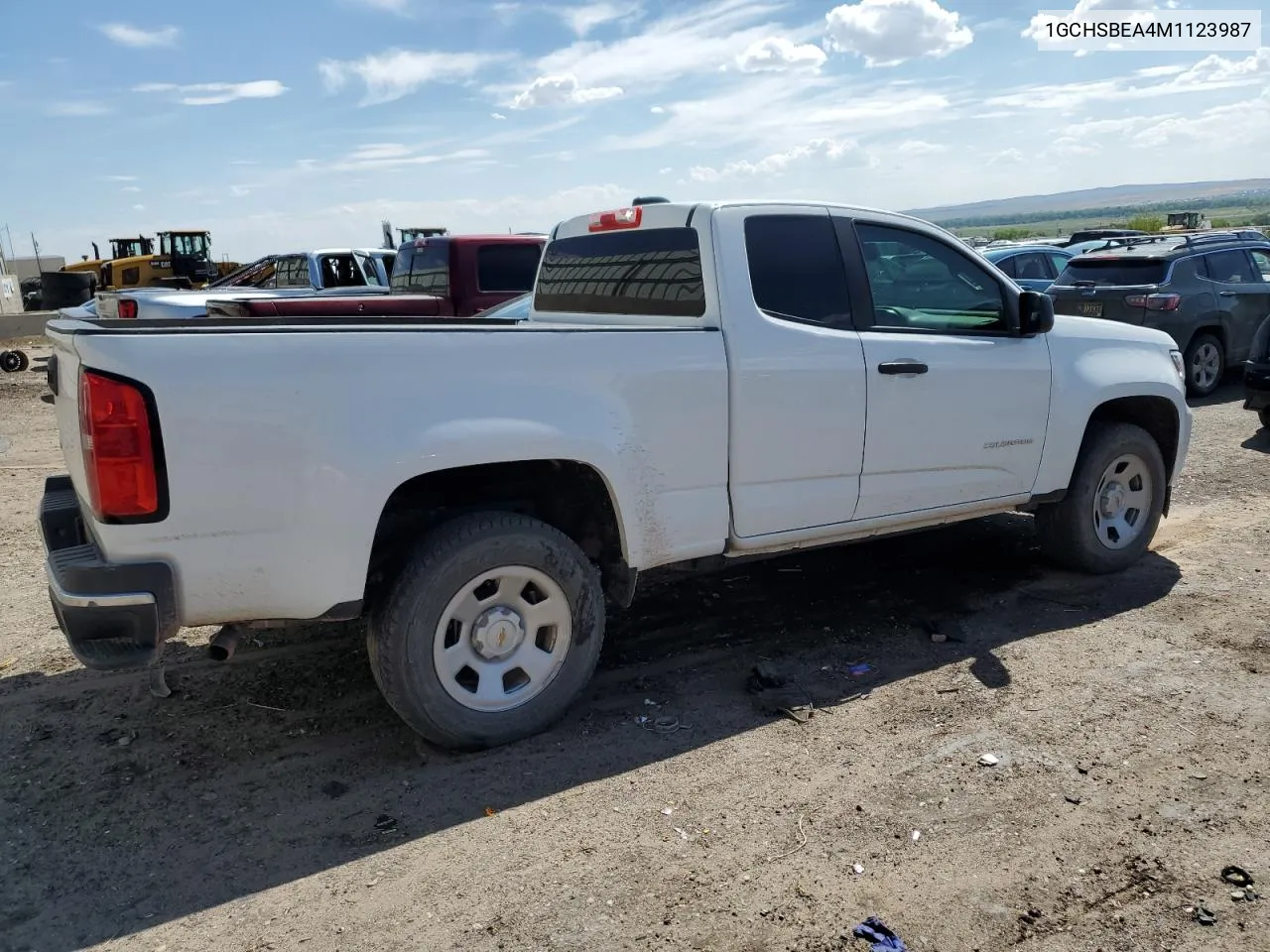 2021 Chevrolet Colorado VIN: 1GCHSBEA4M1123987 Lot: 64232254