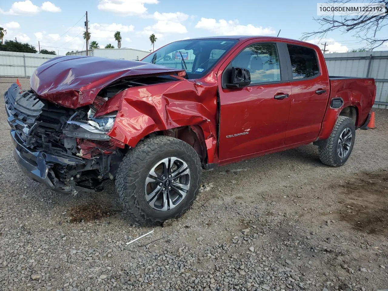 2021 Chevrolet Colorado Z71 VIN: 1GCGSDEN8M1222192 Lot: 67338574