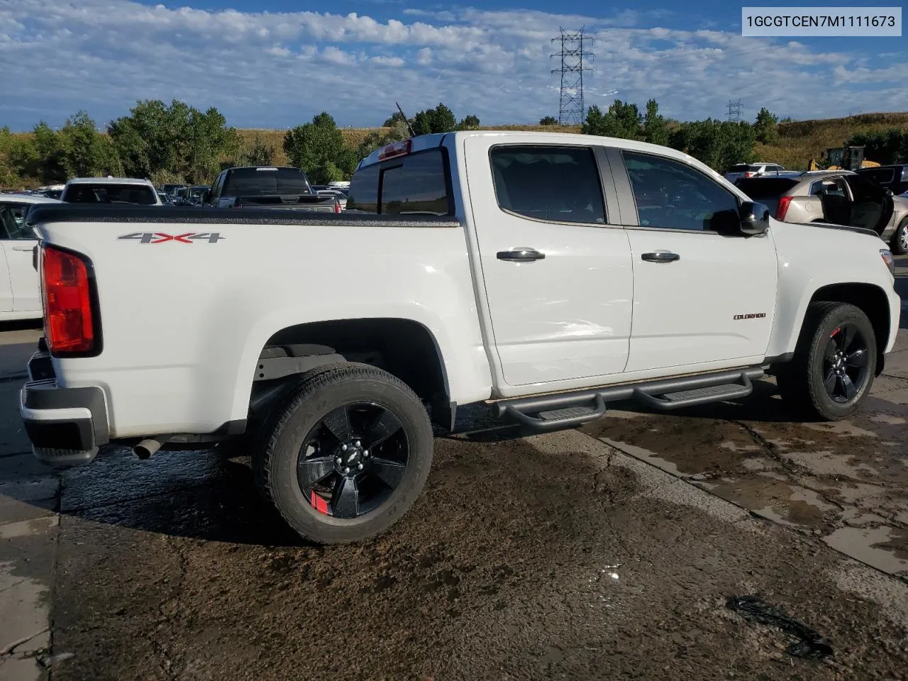 2021 Chevrolet Colorado Lt VIN: 1GCGTCEN7M1111673 Lot: 70264694