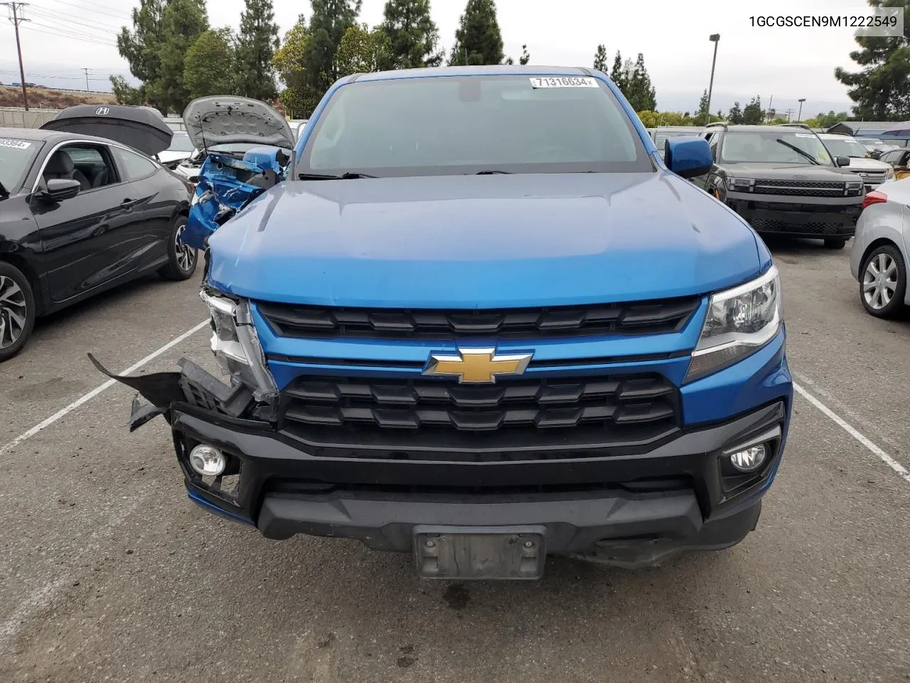 1GCGSCEN9M1222549 2021 Chevrolet Colorado Lt