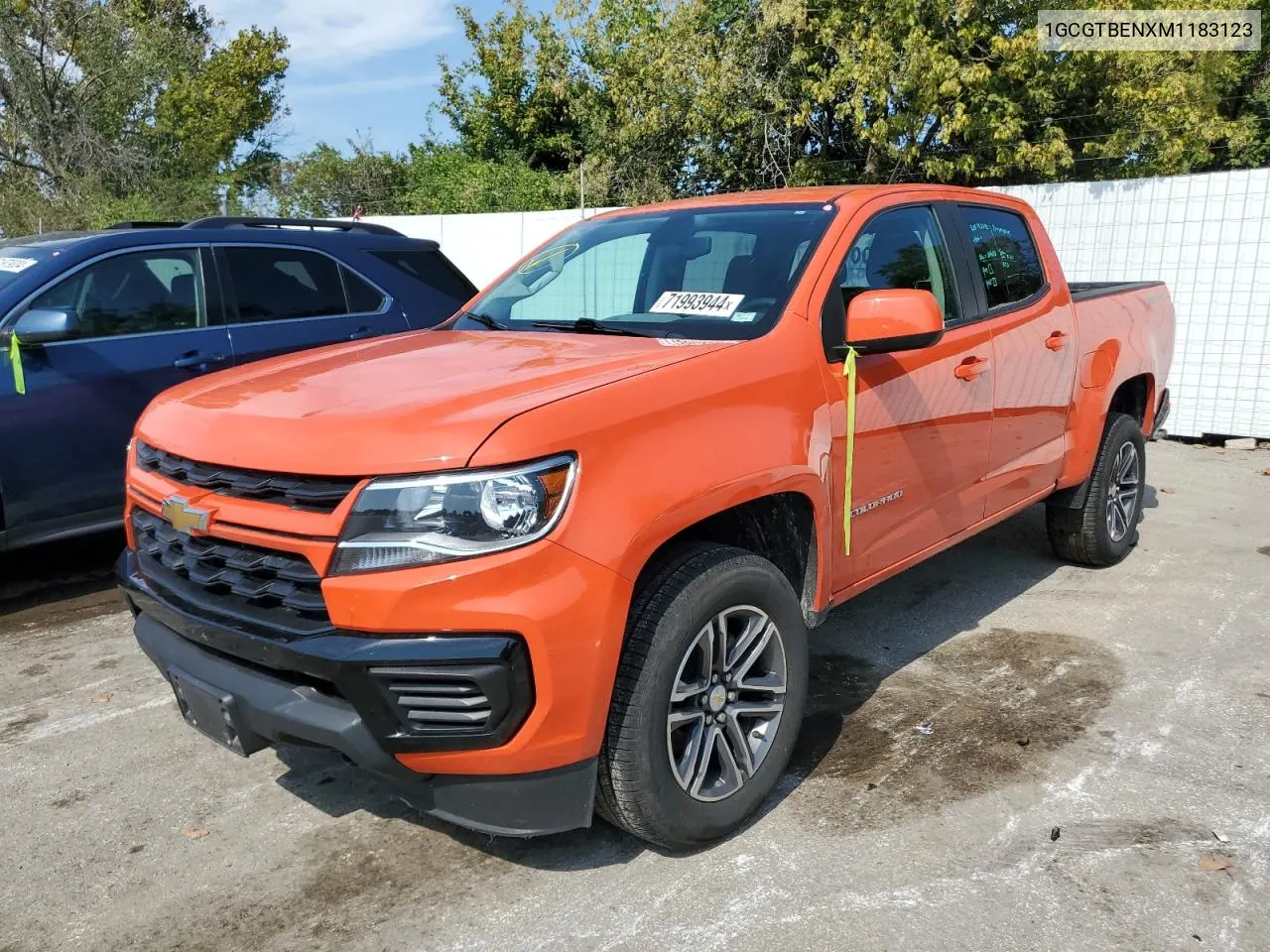 2021 Chevrolet Colorado VIN: 1GCGTBENXM1183123 Lot: 71993944