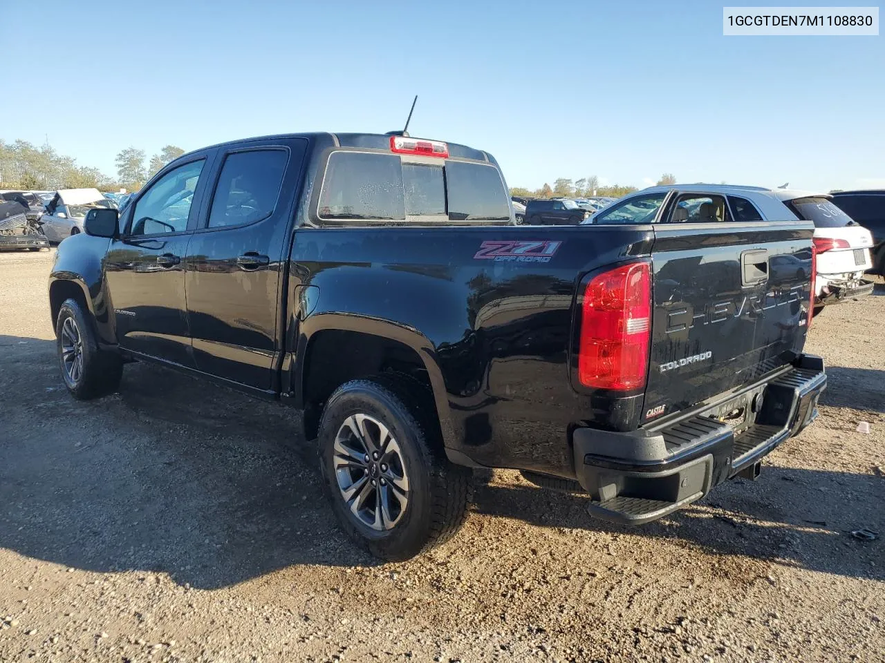 2021 Chevrolet Colorado Z71 VIN: 1GCGTDEN7M1108830 Lot: 72260094