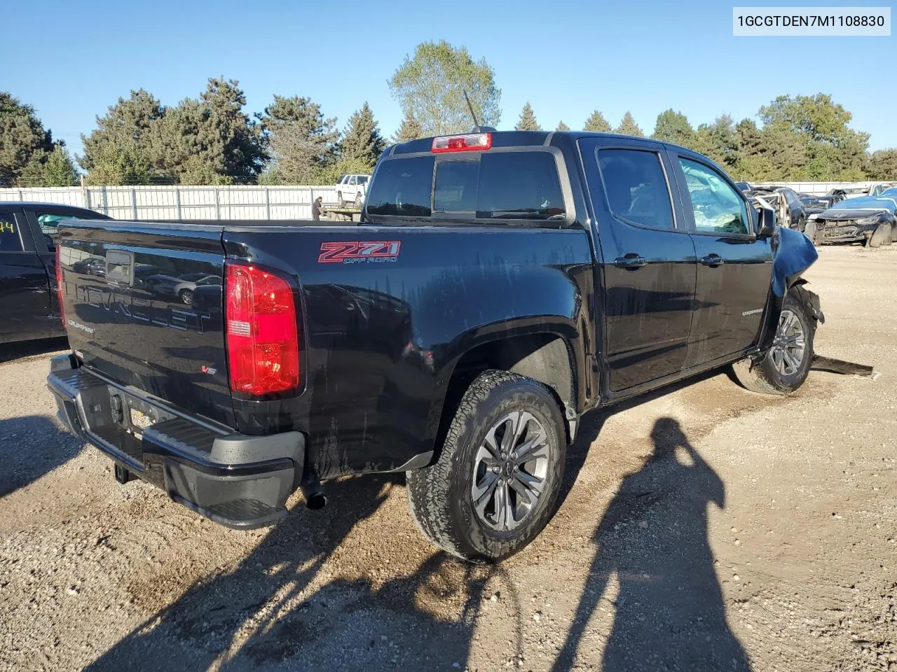 2021 Chevrolet Colorado Z71 VIN: 1GCGTDEN7M1108830 Lot: 72260094