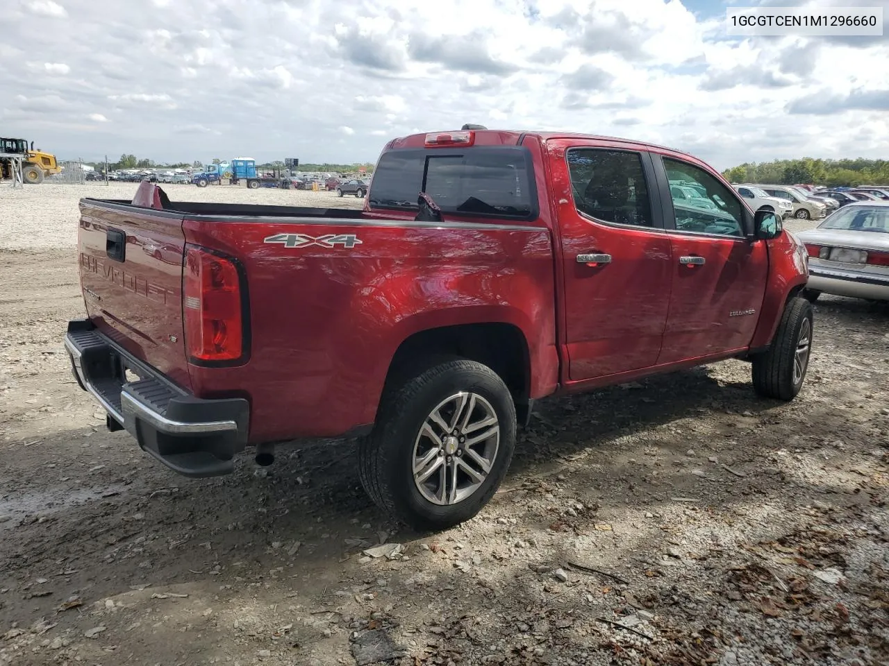 2021 Chevrolet Colorado Lt VIN: 1GCGTCEN1M1296660 Lot: 72892364