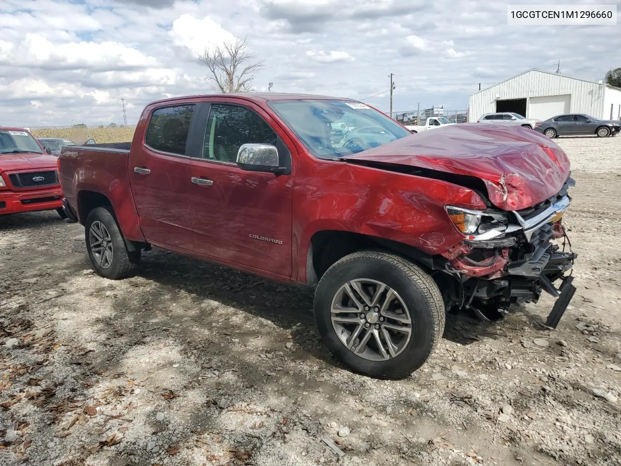 2021 Chevrolet Colorado Lt VIN: 1GCGTCEN1M1296660 Lot: 72892364