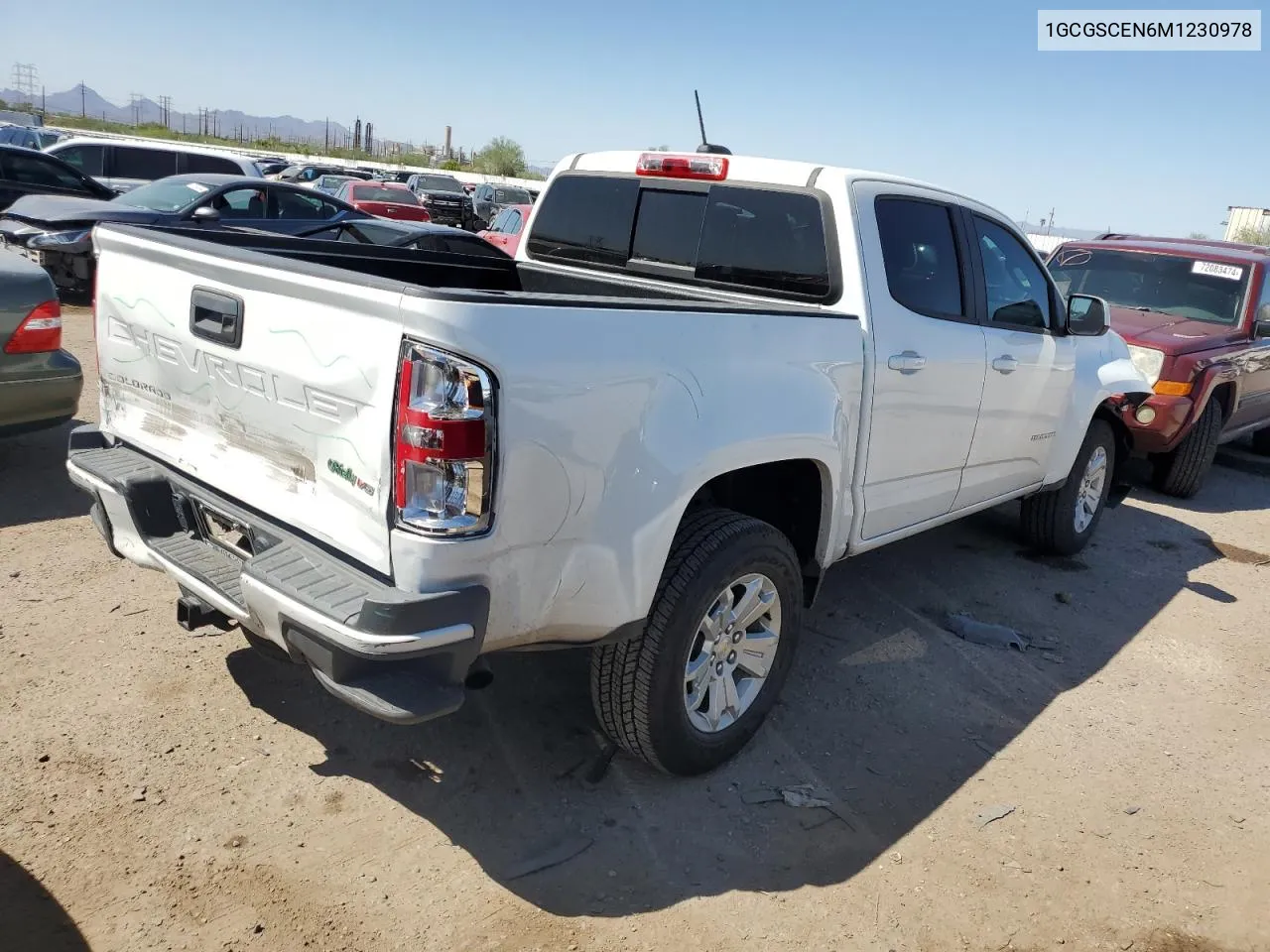 2021 Chevrolet Colorado Lt VIN: 1GCGSCEN6M1230978 Lot: 72940144